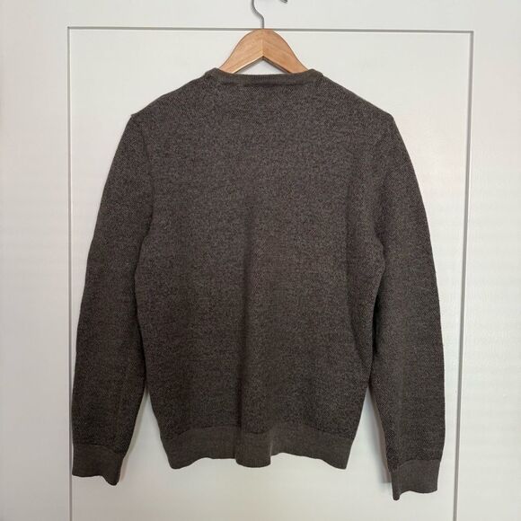 Calvin Klein Italian Yarn Sweater Womens Sz L Brown Crewneck Merino Wool Blend - Picture 5 of 10